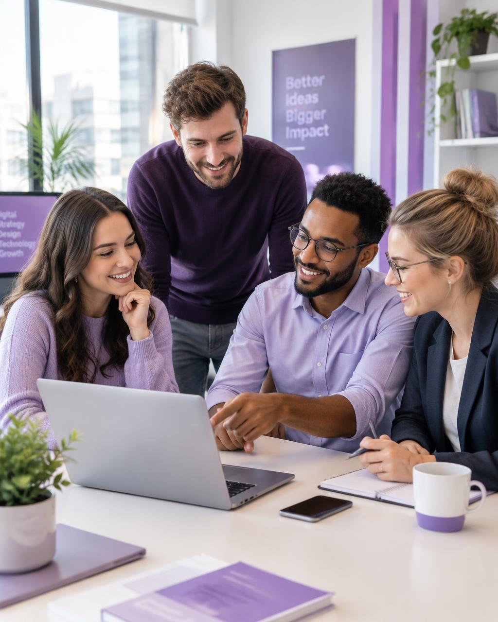 Growcreate team working with a client